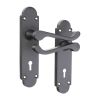 Oakley Lever on Backplate Lock Matt Black