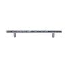 Heritage Brass Cabinet Pull T-Bar Hammered Design 160mm CTC Polished Chrome Finish