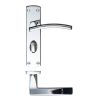 Zoo Hardware Toledo lever on bathroom backplate - Polished Chrome