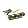 Aged Brass 40/40 5pin Euro Cylinder/Thumbturn KA