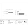 Matt Black Brompton Lever on Rose Set (Square) - Unsprung