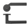 Zoo Hardware Venus lever on round rose - Oscuro Matt Black