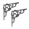 GNER Shelf Bracket Black 180x180mm (Sold in Pairs)