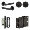 Complete Venice Door Handle Pack - Bathroom - Black - By Frelan Hardware - JE-F5B3-MB