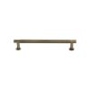 Heritage Brass Cabinet Pull Partial Knurled Design with 16mm Rose 128mm CTC Antique Brass finish
