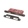 Atlantic DIN Radius Bathroom Lock Double Turn 60mm backset - Black Nickel