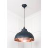 Smooth Copper Harborne Pendant in Soot