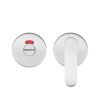 Zoo Hardware Accessible Peanut Turn and Release with Indicator complete with Escutcheons - Grade 201 - Stainless Steel