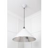 Smooth Nickel Hockley Pendant in Flock
