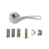 Atlantic Aqua Door Pack Bundle (3" Latch, 3"x2" Hingesx3) - Satin Chrome