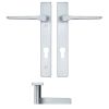 Zoo Hardware Draco lever on narrow euro backplate - Satin Chrome