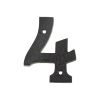 Zoo Hardware Numeral - No. 4 - 4" - Black