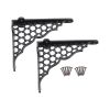 Honeycomb Shelf Bracket Black (Sold in Pairs)