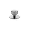 Millhouse Brass Battersea Linear Round Cabinet Knob Handle on Backplate - Polished Chrome