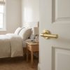 Complete Classic Door Handle Pack - Heavy Duty Latch - Satin Brass - 102mm / 4-inch Hinges - JE-A22A-SB