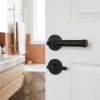 Complete Midtown Door Handle Pack - Heavy Duty Tubular Bathroom (Knurled Thumb Turn) - Matt Black - 102mm / 4-inch Hinges - JE-G32A1-MB