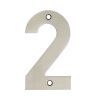 100mm Numerals SSS Finish 100mm Satin Stainless Steel No. 2 - By Frelan Hardware - JSS-2