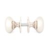 Polished Nickel 49mm Mushroom Mortice/Rim Knob Set