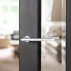 Tupai Rapido RetaLine Tavira Lever Door Handle on Concealed Round Rose - Pearl Nickel (Pair)