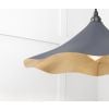 Smooth Brass Flora Pendant in Slate