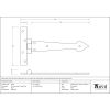 Black 6" Arrow Head T Hinge (pair)