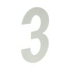 150mm Numerals SSS Finish 150mm Satin Stainless Steel No. 3 - By Frelan Hardware - JNSS-3