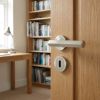 Complete Hex Door Handle Pack - Sashlock - Satin Nickel - 65mm / 4-inch Hinges - JE-C7A8-SN