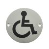 Stainless Steel Disabled Symbol 75mm Satin Anodised Aluminium - By Frelan Hardware - JS104SAA