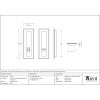 Polished Nickel 175mm Art Deco Rectangular Pull -Privacy Set