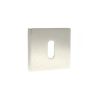 Senza Pari Key Escutcheons on Minimal Square Rose - Polished Nickel (Pair)