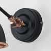 Hammered Copper Brindley Wall Light in Elan Black