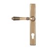 Polished Bronze Reeded Slimline Lever Espag. Lock Set