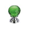 Zoo Hardware Glass Ball Cabinet Knob - Facetted 30mm - Chrome
