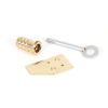 Lacquered Brass Key-Flush Sash Stop