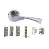 Atlantic Colorado Door Pack Bundle (2.5" Latch, 3"x2" Hingesx3) - Satin Chrome