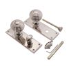 Beehive Knob on Backplate Bathroom Polished Nickel