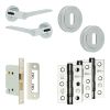 Complete Gio Door Handle Pack - Sashlock - Polished Chrome - 76mm / 3-inch Hinges - JE-E8B8-PC