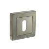 STATUS Key Escutcheons on S4 Square Rose - Satin Nickel (Pair)