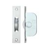 Zoo Hardware Brass Ball Bearing Pulleys - 1 3/4" Square Forend - Satin Chrome