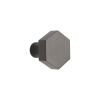 Hexagonal Cupboard Knob Gunmetal Grey