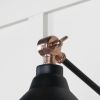 Hammered Copper Brindley Wall Light in Elan Black