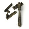 Burnished Brass Night-Vent Locking Reeded Fastener