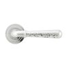 Polished Chrome Hammered Newbury Lever on Rose Set (Art Deco)