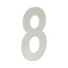 150mm Numerals SSS Finish 150mm Satin Stainless Steel No. 8 - By Frelan Hardware - JNSS-8
