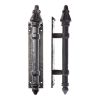 Zoo Hardware Round Pull Handle on Backplate 304mm x 63mm - 2.5mm - Black
