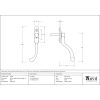 Black Large 16mm Peardrop Espag - LH