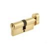 Euro Profile Cylinders & Turns Keyed to Differ 60mm Polished Brass - By Frelan Hardware - JL-60EPCTPB