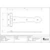 Black Smooth 10½" Cast T Hinge (pair)