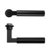 Zoo Hardware Garda Lever on 32mm Round Mini Rose - Black