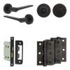 Complete Gio Door Handle Pack - Bathroom - Black - By Frelan Hardware - JE-E5B3-MB